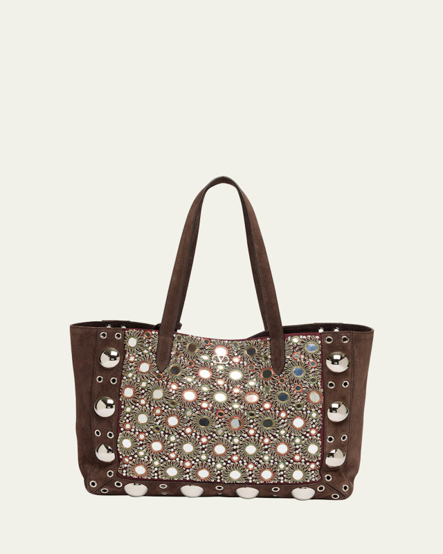 Nellcote Mirrored Suede Tote Bag